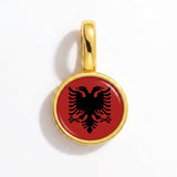 Charm - Flag Round – Gold