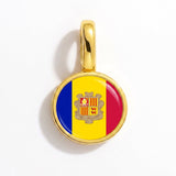 Charm - Flag Round – Gold
