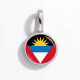 Charm - Flag Round – Silver