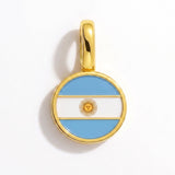 Charm - Flag Round – Gold