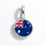 Charm - Flag Round – Silver