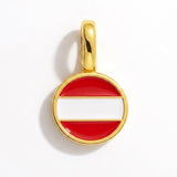 Charm - Flag Round – Gold