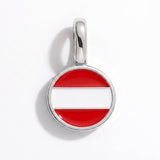 Charm - Flag Round – Silver