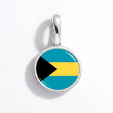 Charm - Flag Round – Silver