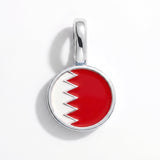 Charm - Flag Round – Silver