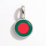 Charm - Flag Round – Silver