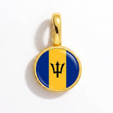 Charm - Flag Round – Gold