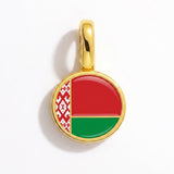 Charm - Flag Round – Gold