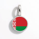 Charm - Flag Round – Silver