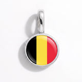 Charm - Flag Round – Silver
