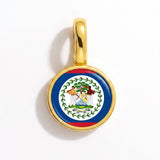 Charm - Flag Round – Gold