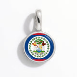 Charm - Flag Round – Silver