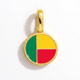 Charm - Flag Round – Gold