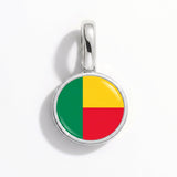 Charm - Flag Round – Silver