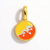 Charm - Flag Round – Gold
