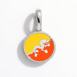 Charm - Flag Round – Silver