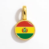 Charm - Flag Round – Gold