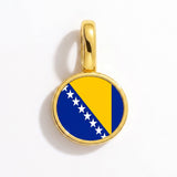Charm - Flag Round – Gold