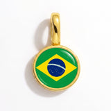 Charm - Flag Round – Gold