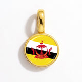 Charm - Flag Round – Gold