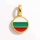 Charm - Flag Round – Gold