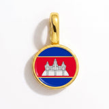 Charm - Flag Round – Gold