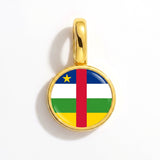 Charm - Flag Round – Gold
