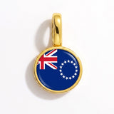 Charm - Flag Round – Gold