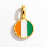 Charm - Flag Round – Gold