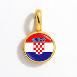 Charm - Flag Round – Gold