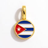 Charm - Flag Round – Gold