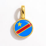 Charm - Flag Round – Gold