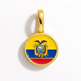 Charm - Flag Round – Gold