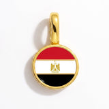 Charm - Flag Round – Gold