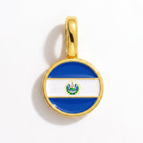 Charm - Flag Round – Gold