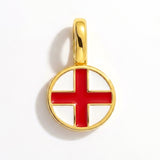 Charm - Flag Round – Gold