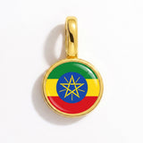 Charm - Flag Round – Gold