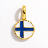 Charm - Flag Round – Gold