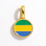 Charm - Flag Round – Gold