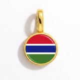 Charm - Flag Round – Gold