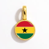 Charm - Flag Round – Gold