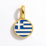 Charm - Flag Round – Gold