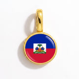 Charm - Flag Round – Gold
