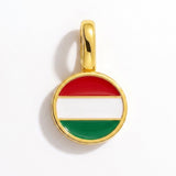 Charm - Flag Round – Gold