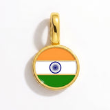 Charm - Flag Round – Gold