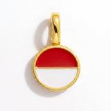Charm - Flag Round – Gold