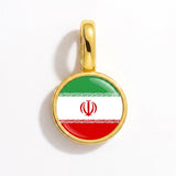 Charm - Flag Round – Gold