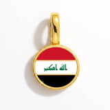 Charm - Flag Round – Gold