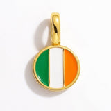 Charm - Flag Round – Gold