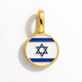 Charm - Flag Round – Gold